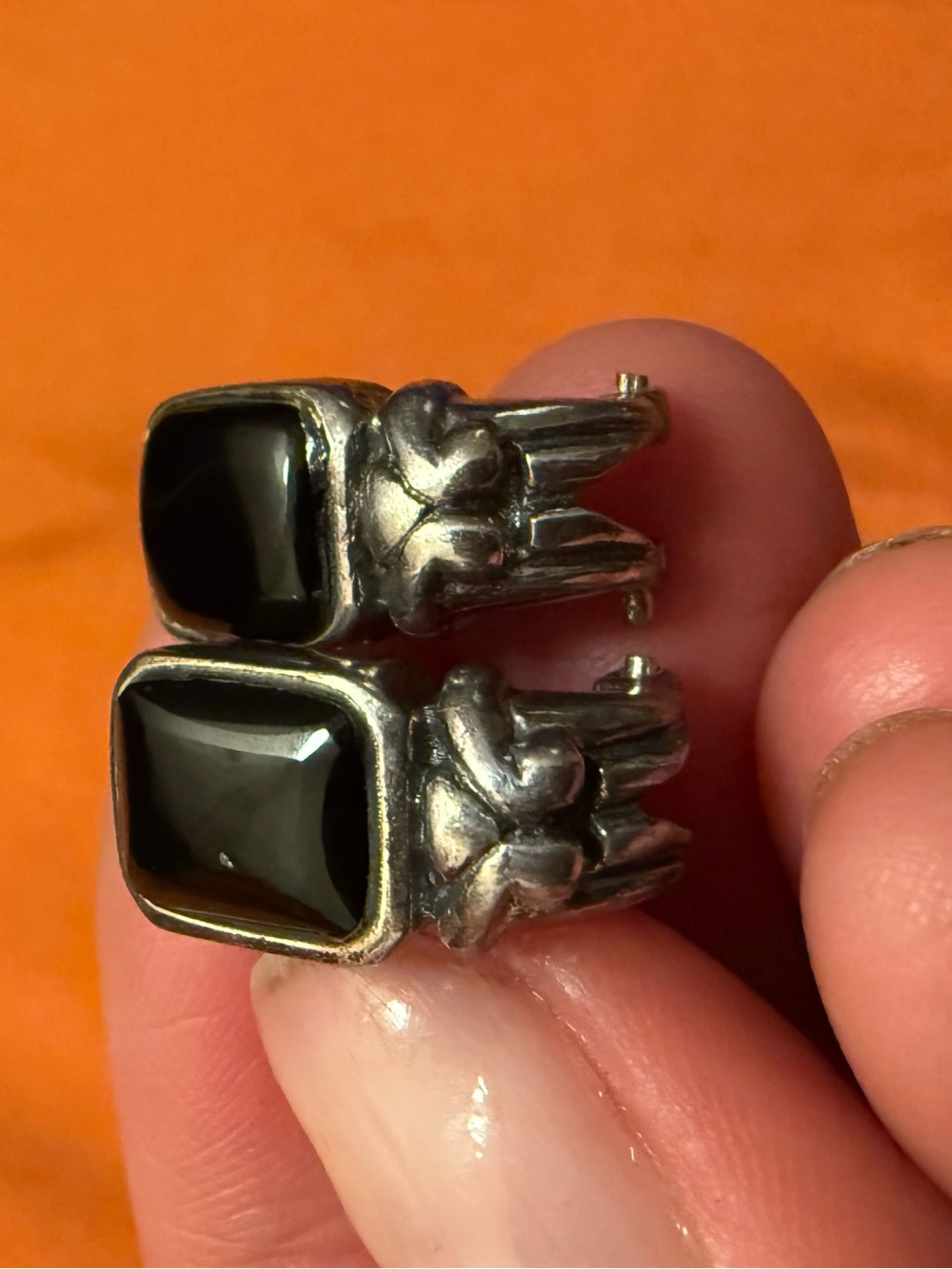 Sterling Silver Onyx Earrings
